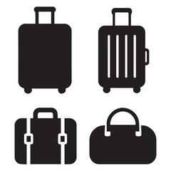 Assortment of Luggage and Travel Bags Various Styles and Sizes Ideal for Vacation or Business Trips Illustration