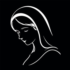 Vector illustration of the Virgin Mary. Our Lady of Guadalupe
