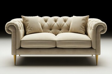 Fototapeta premium Studio photo of two seater sofa high resolution picture