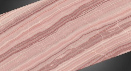 Obraz premium Abstract close-up of pink and white marble with wavy, diagonal lines creating a flowing, organic pattern.