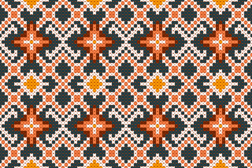 Colorful knitting pattern​-Traditional geometric Yarn stitch design