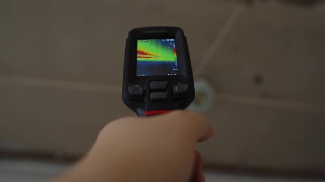 Thermal camera detecting heat in ceiling