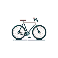 Fototapeta premium A stylish bicycle parked on a smooth surface, with a minimalistic background highlighting its design
