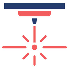 Laser Beam solid color icon