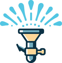 simple illustration of water sprinkler vector