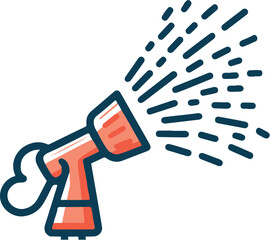 simple illustration of water sprinkler vector