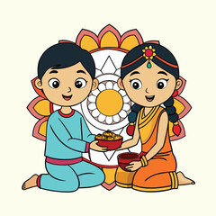 vector illustration of a raksha bandhan  