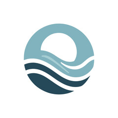 Abstract representation of sun and waves, symbolizing tranquility and nature's beauty