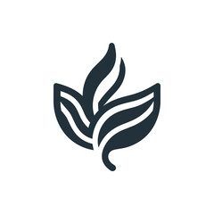 Obraz premium Abstract representation of leaves symbolizing nature, growth, and sustainability in a minimalist style