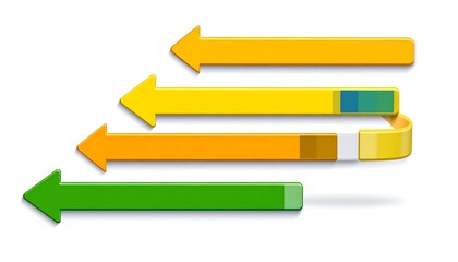 Colorful arrows with progress bar