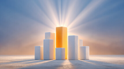 3D area chart with dramatic lighting and depth visualization.