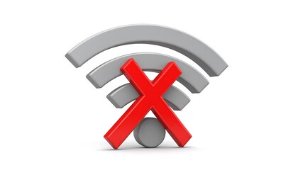 Obraz premium Wifi signal blocked