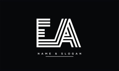 EA, AE, E, A Abstract Letters Logo Monogram