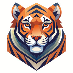 Obraz premium Stylish Tiger Head Illustration