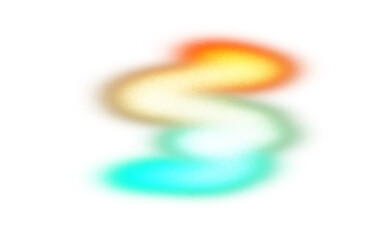 Grainy noisy color gradient shape cutout on transparent background, Abstract vibrant neon shaped color gradient cutout, grunge rough texture multicolored glowing light leaks effect