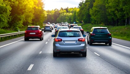 Highway traffic scene