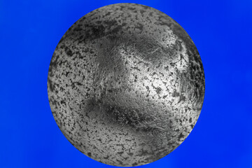 Striped sphere, metallic sphere, metal ball