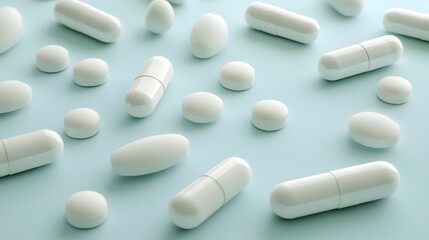 Pharmaceutical pills in motion