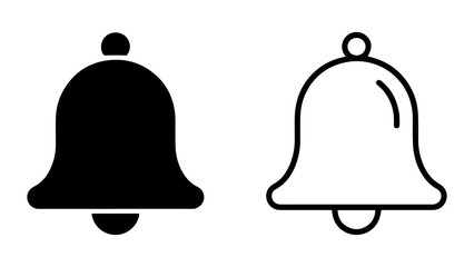 notification bell icon with blank circle symbol