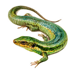 Glass Lizard in watercolor style, vector illustration, isolated on white background.