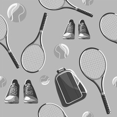 Pattern Sport Game Tennis Ball Racket Backpack