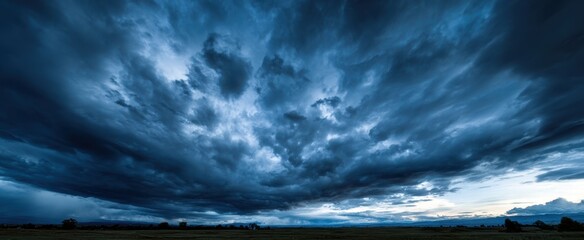 The Dramatic Clouds Casting Shadows Over a Serene Landscape