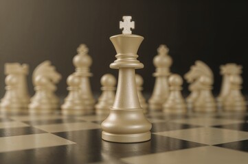 Premium wooden chess pieces arranged on board displaying traditional game setup for strategy education intellectual challenge competitive gaming content materials
