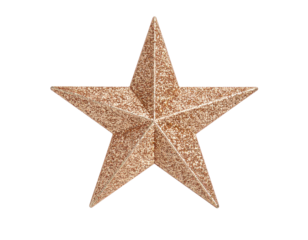 golden star christmas decoration