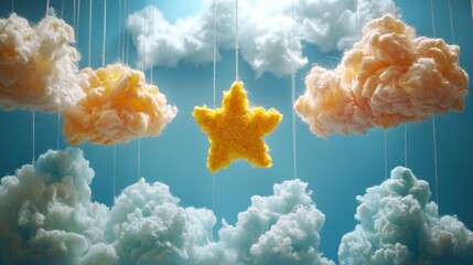 Fluffy clouds and star dreams