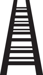 Wooden ladder vector silhouette