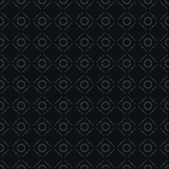 Black and white geometric seamless pattern. Dark ornament pattern