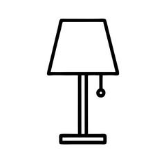 Pictogram Icon of a Floor Lamp for Interior Lighting and Home Decor

