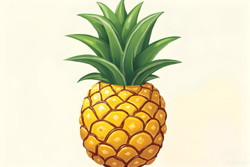Pineapple Illustration Graphic on Light Background