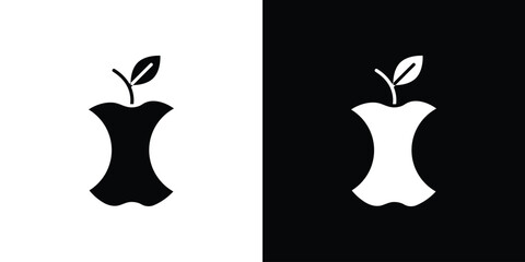 Organic waste icon. black and white line icons pack.