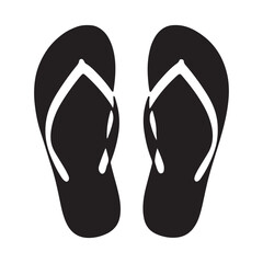 Flip Flops Vector Icon Summer Footwear Beach Sandals Vacation Holiday Relaxation Symbol