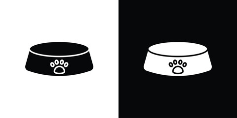 Pets bowl icon. black and white line icons pack.