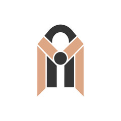 Modern geometric logo design for architecture and construction branding.