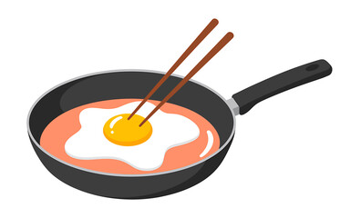 Simple cartoon illustration of a sunny day scene