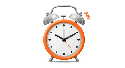 Retro analog alarm clock ringing with zzz symbols indicating wake up time or deadline urgency for morning routine and productivity