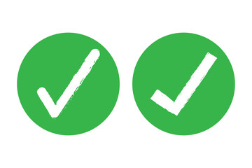 Green Check Mark Brush Stroke.