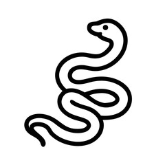 Fototapeta premium Black silhouette design of a coiled snake with transparency on a white background