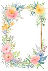 Obraz premium Charming rose hip dogrose flower watercolor layout perfect for heartfelt greetings, celebrating love on special occasions like birthdays and weddings Generative AI