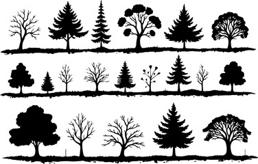 ree Silhouettes Bundle | Tree Vector Clipart