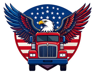 2. Eagle & Truck Badge Design