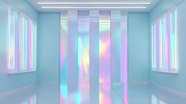 Pastel iridescent interior - Powered by Adobe