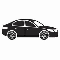 Fototapeta premium Vector illustration of a sleek modern sedan car design suitable for transportation projects