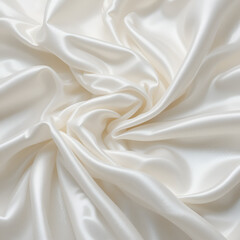 Obraz premium Silken waves of pearly white satin cascade in a smooth, flowing texture