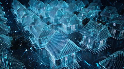 Digital ground erupting into transparent smart home