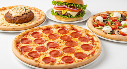 pizza with salami and cheese