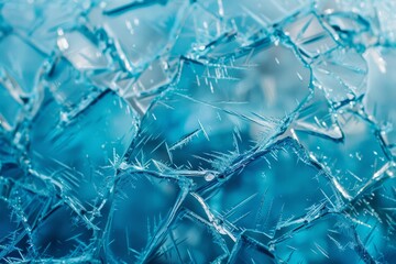 Obraz premium Winter Minimalism: Macro Shot of Frozen Glass-Like Ice